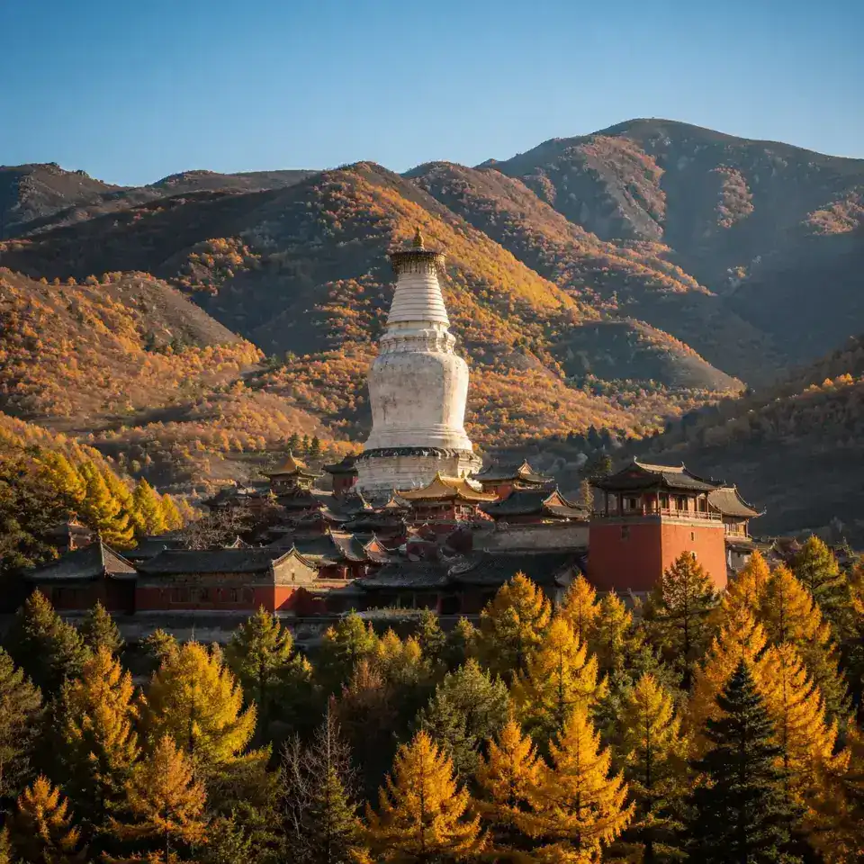 Tibetan Buddhist monastery on Mount Wutai